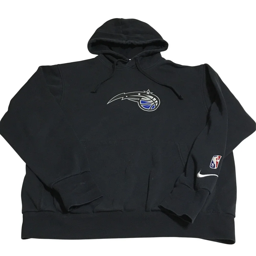 Nike Orlando Magic Hoodie Mens Medium Black NBA Sweatshirt Pullover